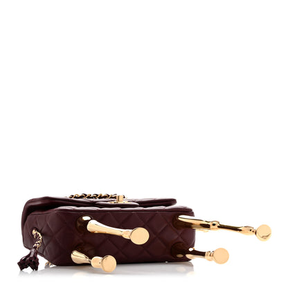 Chanel Lambskin Quilted Mini Giraffe Flap Dark Burgundy 4 of 13