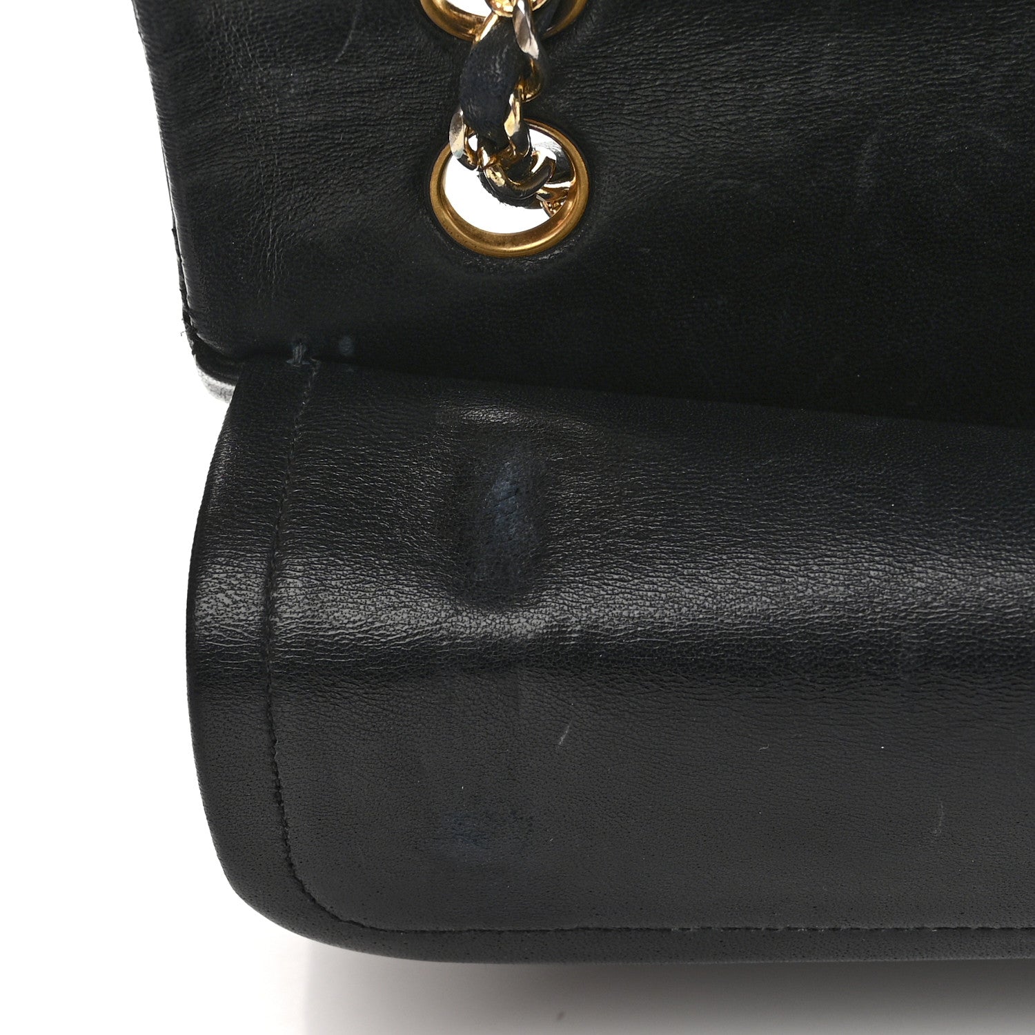 Chanel Lambskin Quilted Medium Double Flap Navy 12 of 15