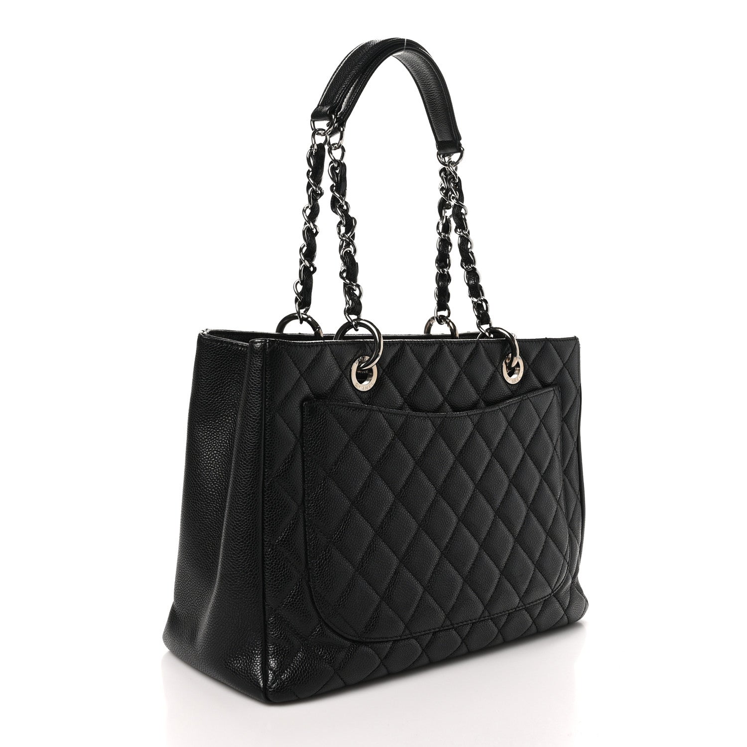 Chanel Caviar Quilted Grand Shopping Tote GST Black 3 of 10