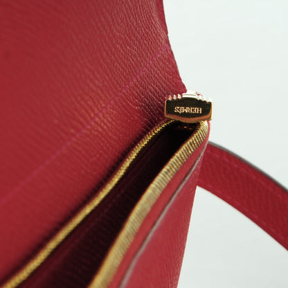 Hermes Epsom Kelly Medium Wallet Rouge Casaque 14 of 16