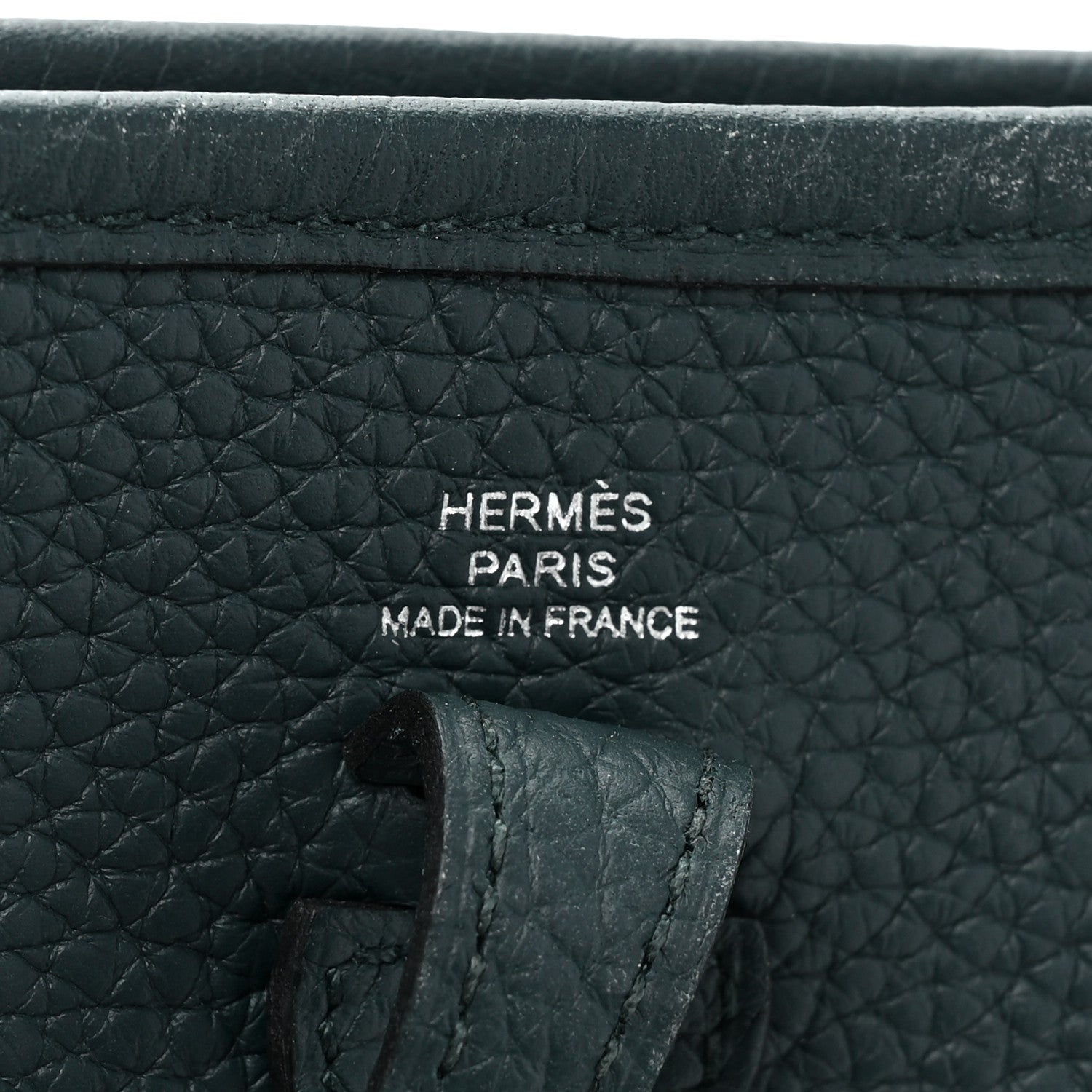 Hermes Taurillon Clemence Evelyne TPM Vert Cypress 6 of 8