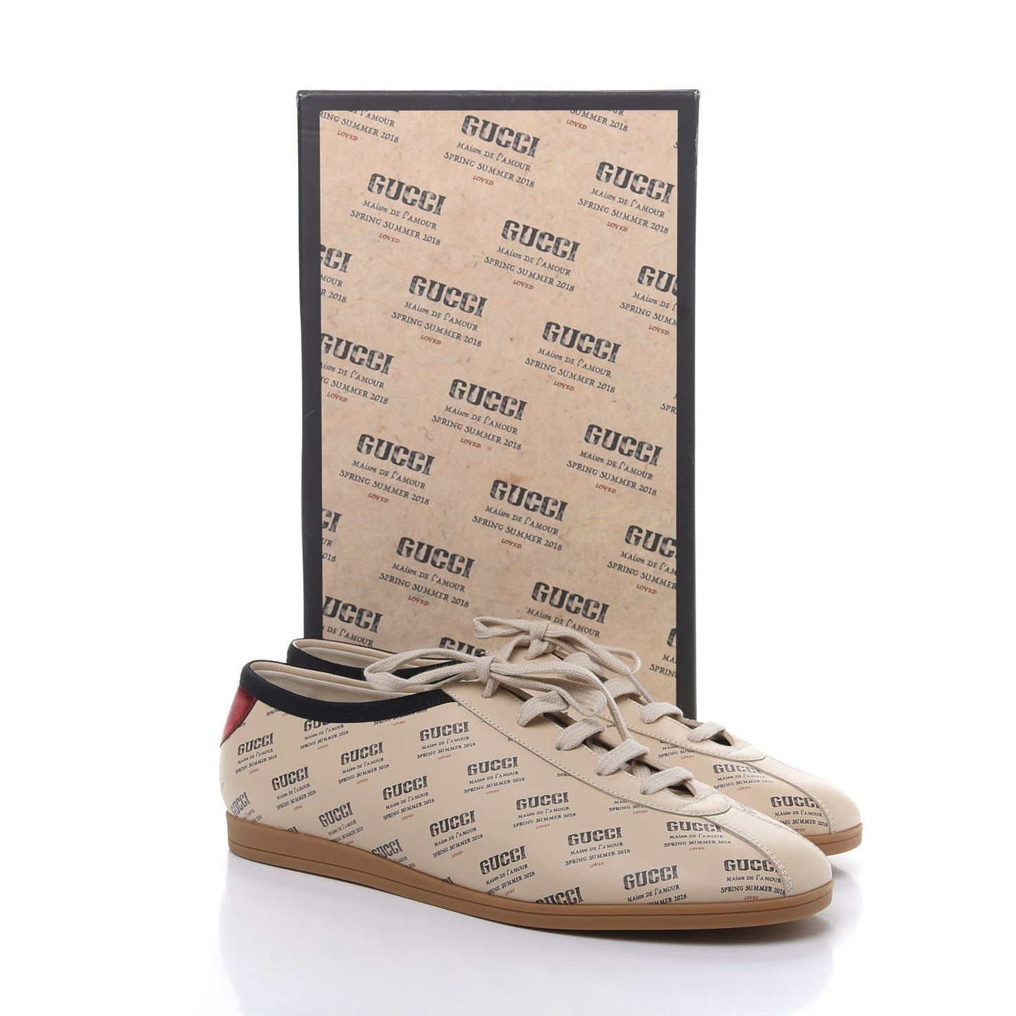 Calfskin Stamp Print Mens Falacer Sneakers 11 Soy