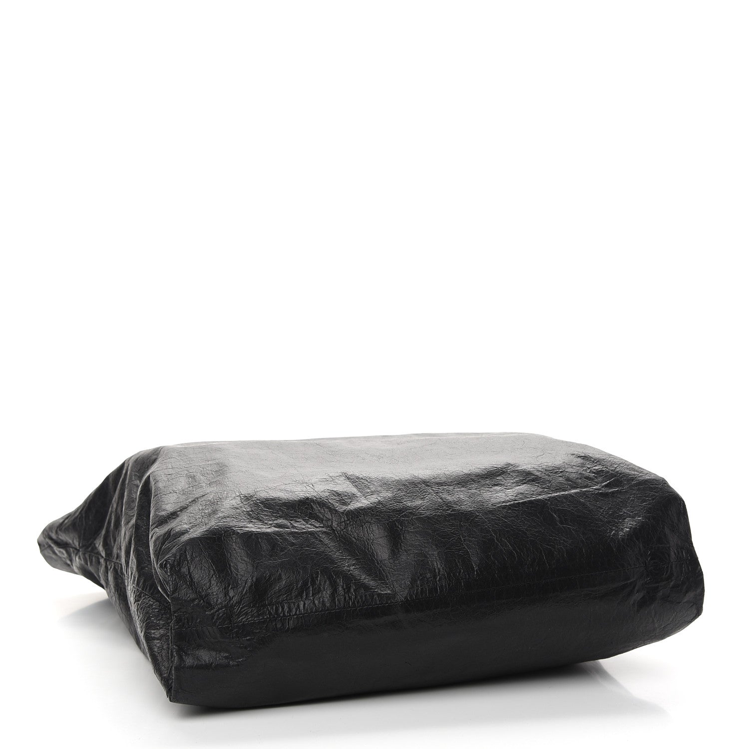 Lanvin Crinkled Lambskin Paper Bag Tote Black 4 of 9