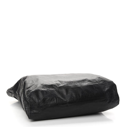 Lanvin Crinkled Lambskin Paper Bag Tote Black 4 of 9