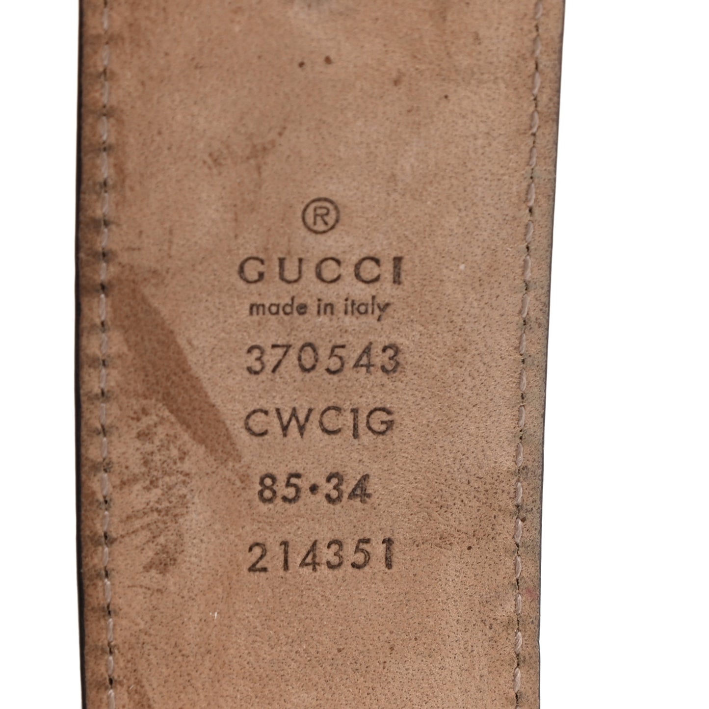 Guccissima Signature Interlocking G 37mm Belt 85 34 Black