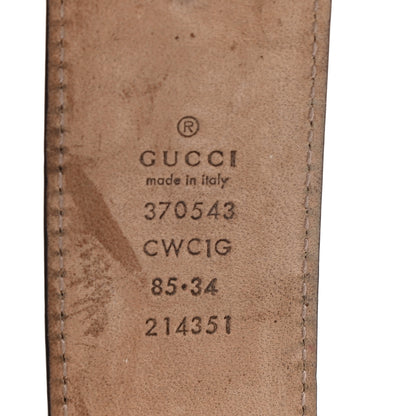 Gucci Guccissima Signature Interlocking G 37mm Belt 85 34 Black 3 of 7