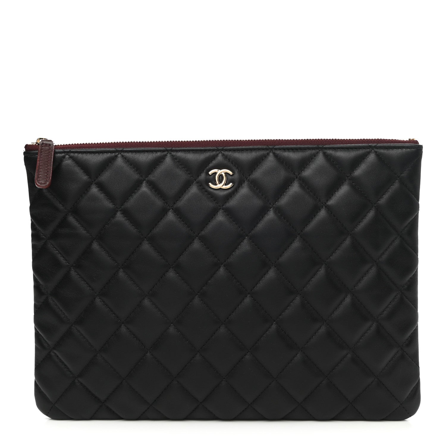 Chanel Lambskin Quilted Medium Cosmetic Case Black 1 of 8