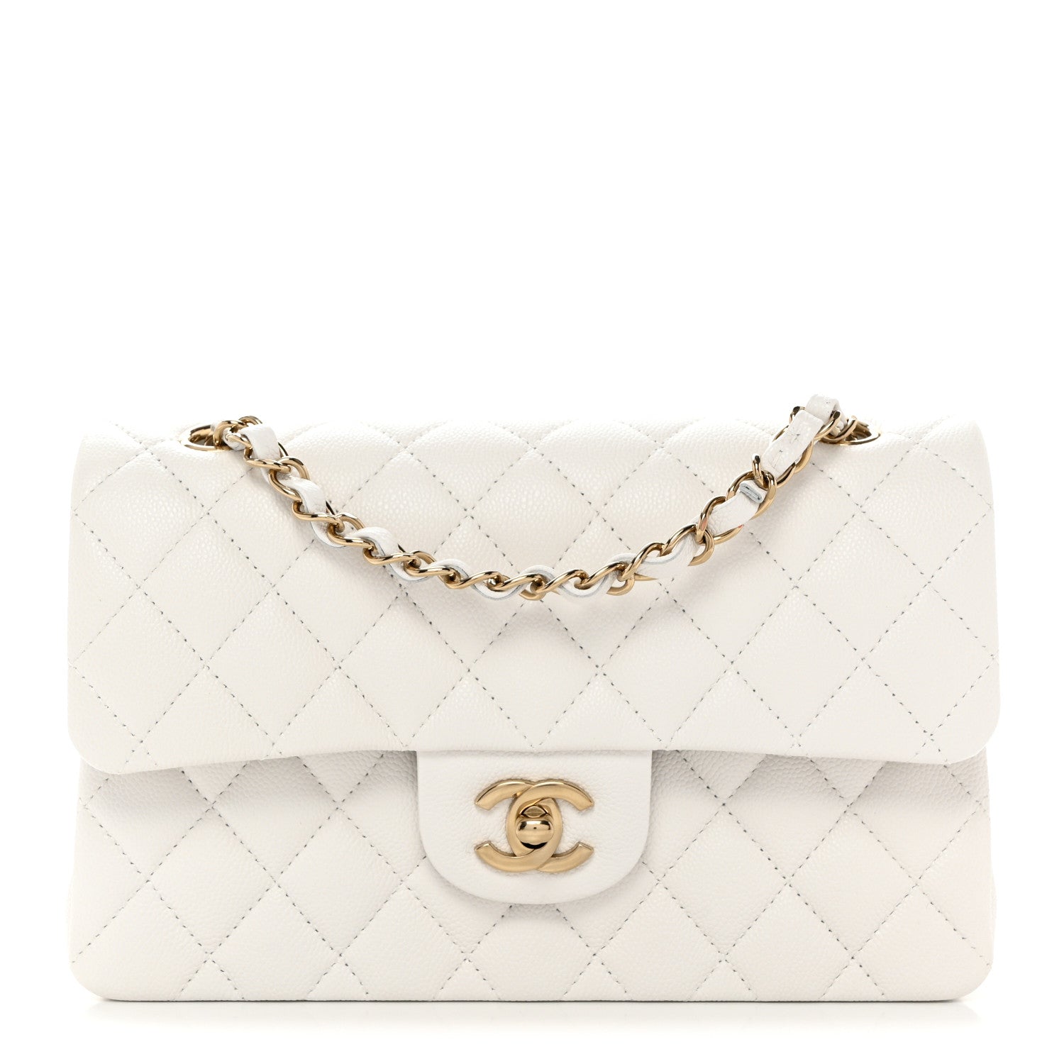 Chanel Caviar Quilted Small Double Flap White 1 of 10