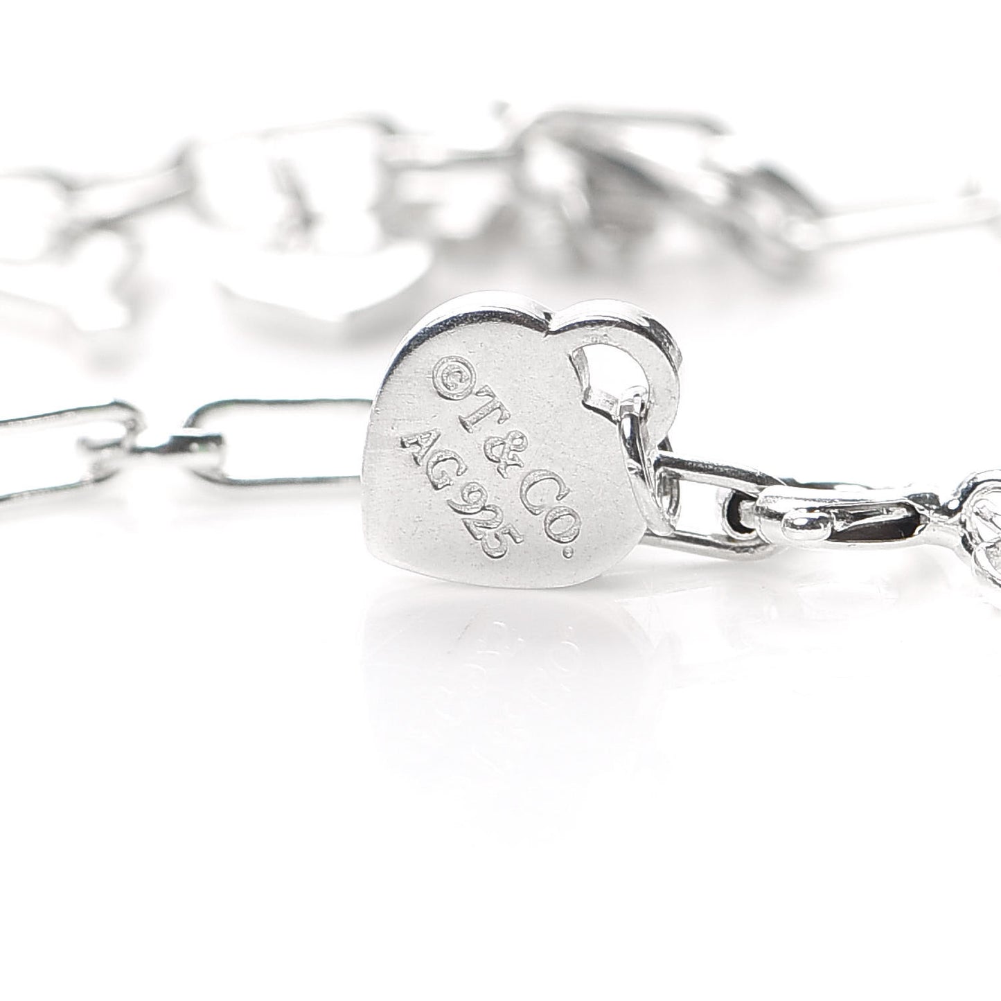 Sterling Silver Enamel I Love You Charm Bracelet Blue