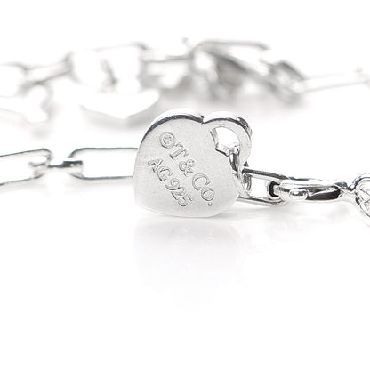 Tiffany Sterling Silver Enamel I Love You Charm Bracelet Blue 4 of 5