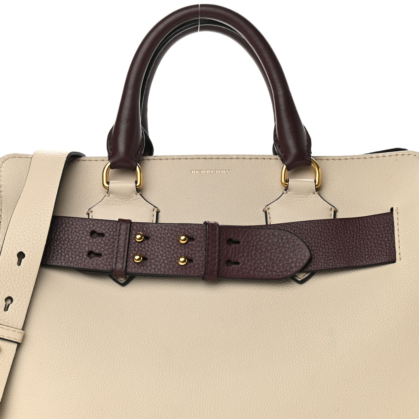 Marais Calfskin Medium Belt Bag Limestone Deep Claret
