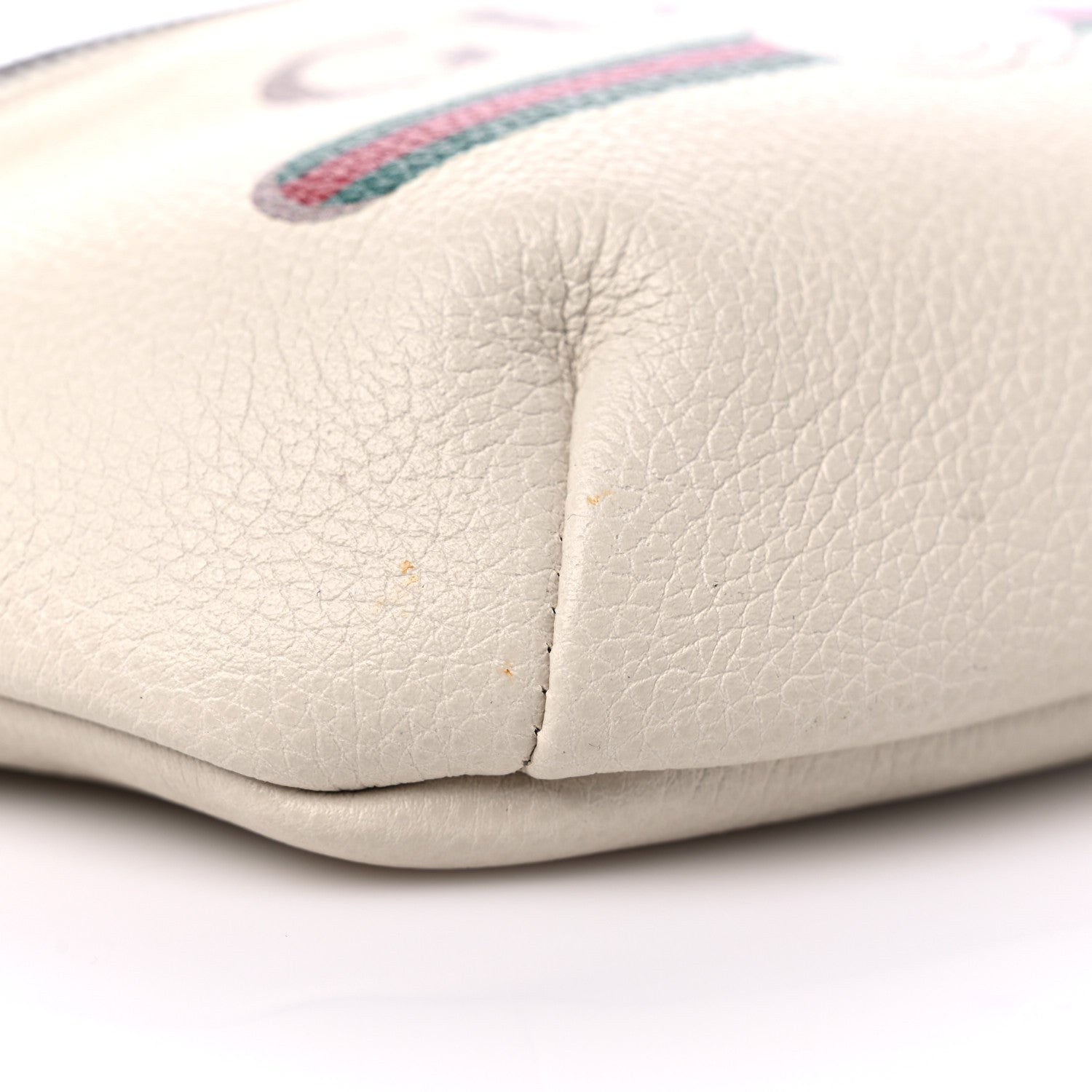 Gucci Grained Calfskin Small Logo Belt Bag White 8 of 9