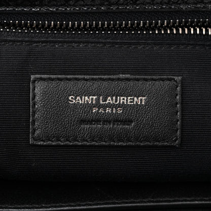Saint Laurent Crinkled Calfskin Matelasse Monogram Large Niki Chain Satchel Black 6 of 13