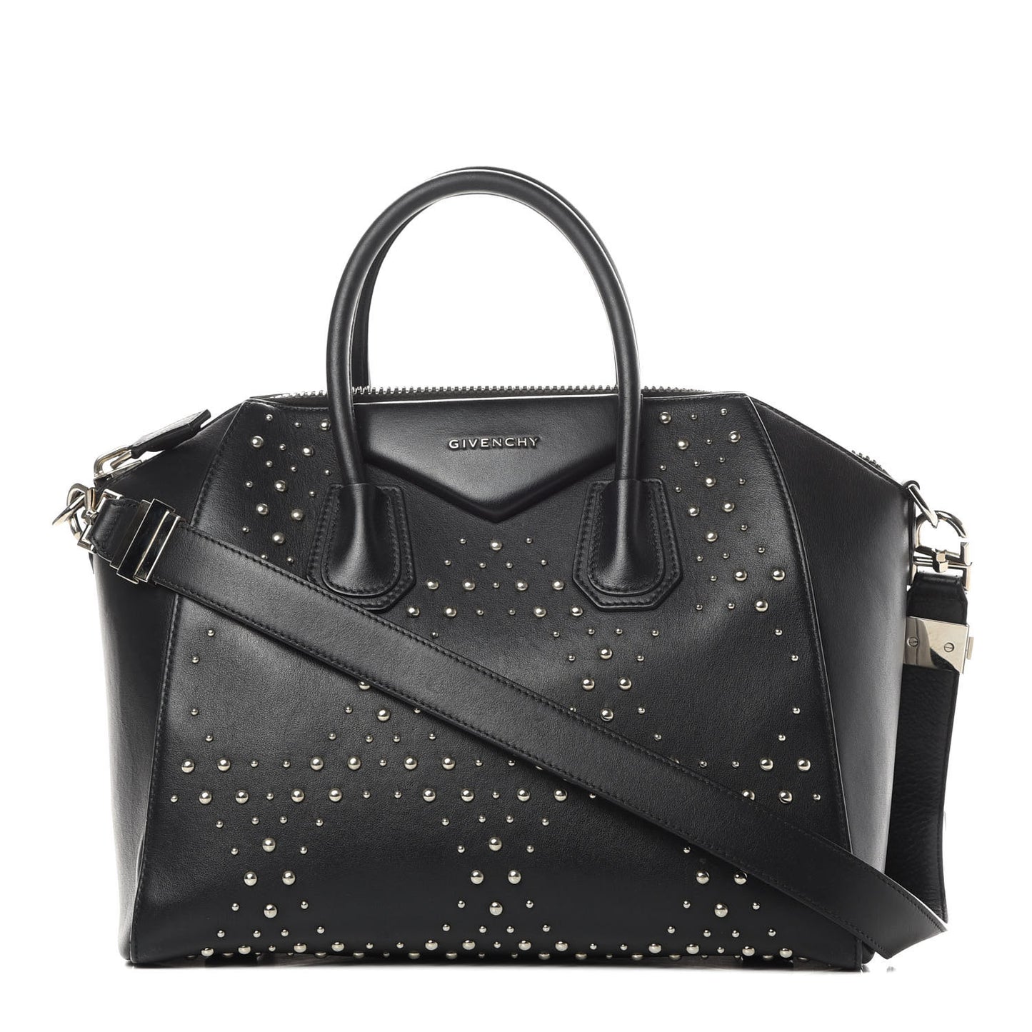 Calfskin Medium Studded Antigona Black