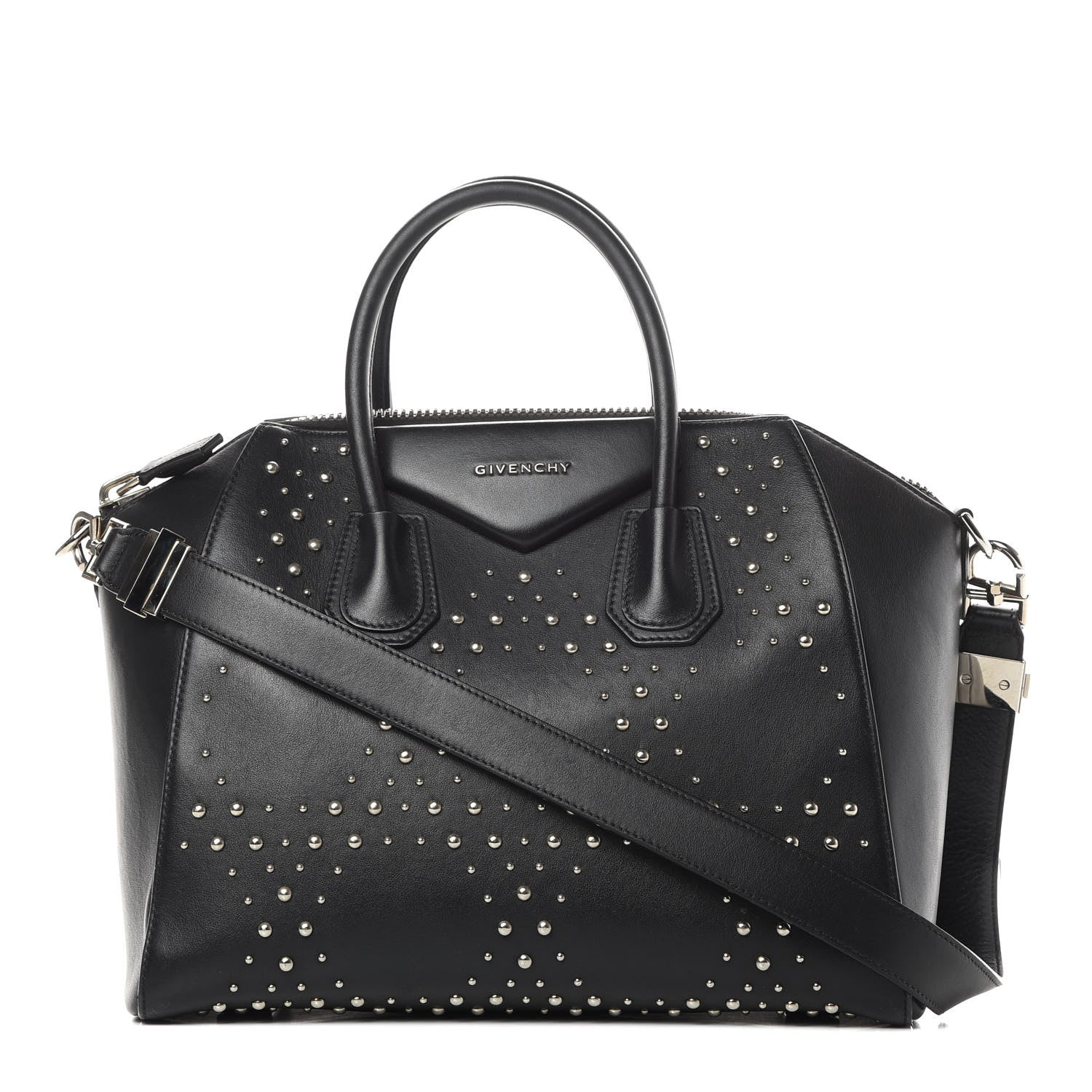 Givenchy Calfskin Medium Studded Antigona Black 1 of 15