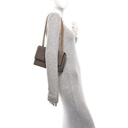 Salvatore Ferragamo Printed Calfskin Ginny Shoulder Bag Grey 2 of 9