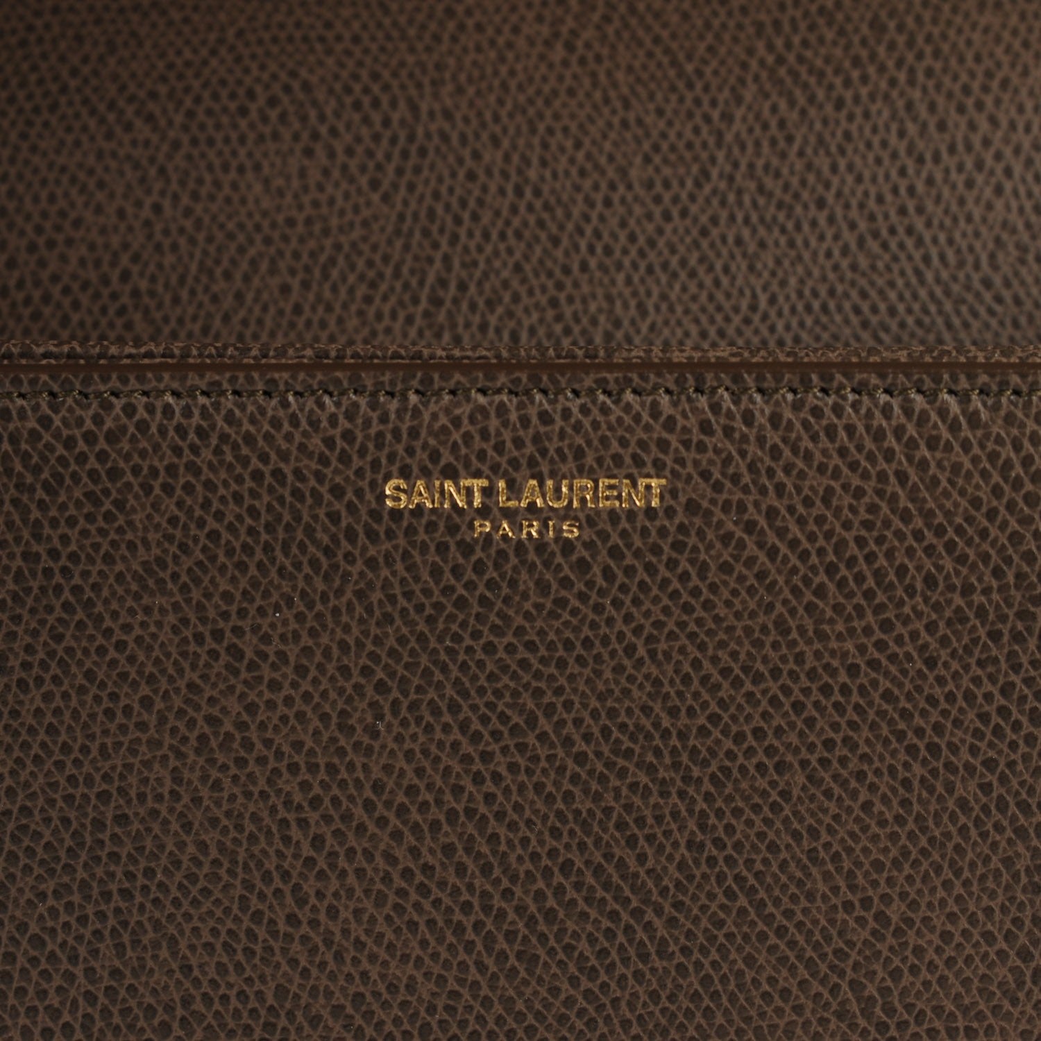 Saint Laurent Textured Calfskin Medium Classic Monogram Universite Bag Grey 7 of 8