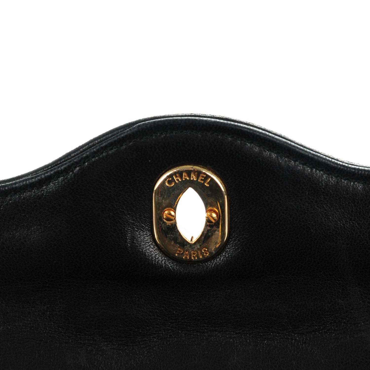Chanel Lambskin Quilted Medium Double Flap Black 6 of 10