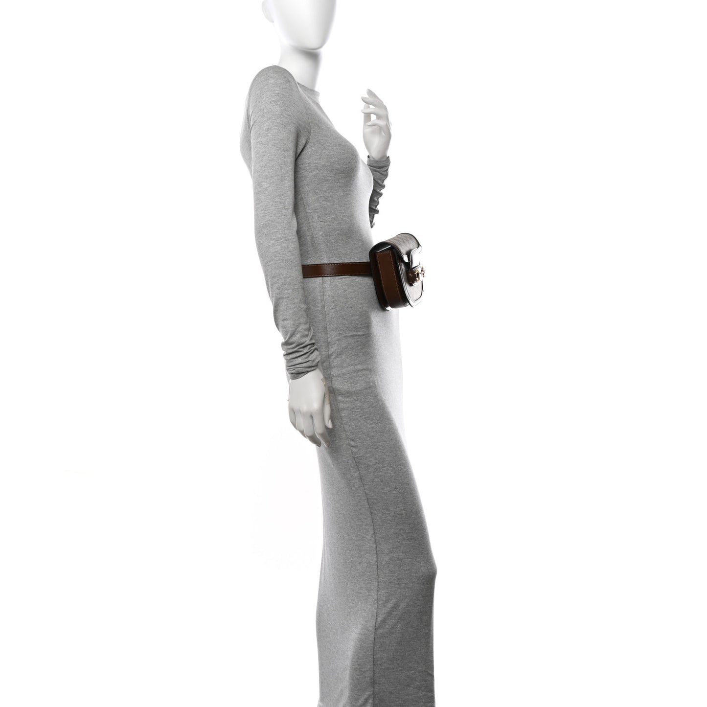 GG Supreme Monogram Horsebit 1955 Belt Bag Beige Brown Sugar