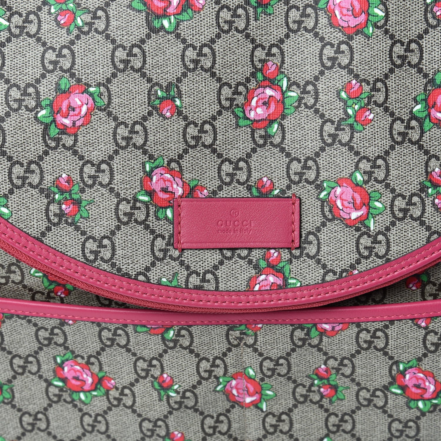 Gucci GG Supreme Monogram Rose Bud Diaper Bag Pink 8 of 11