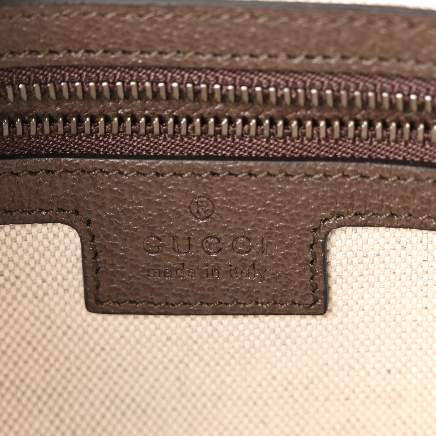Gucci GG Supreme Monogram Textured Dollar Calfskin Web Ophidia Wristlet Shoulder Bag Beige Ebony New Acero 5 of 9