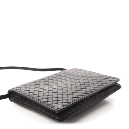Bottega Veneta Nappa Intrecciato Flap Crossbody Black 4 of 9