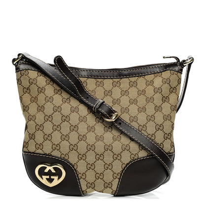 Gucci Monogram Small Lovely Heart Messenger Dark Brown 1 of 11