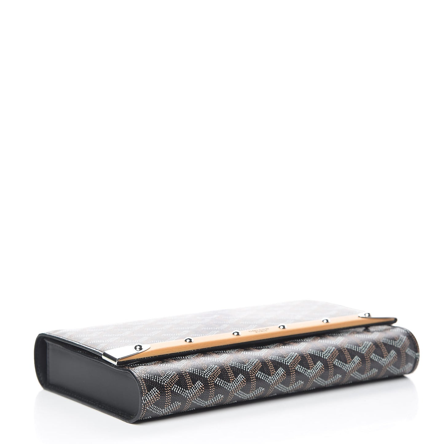 Goyardine Monte Carlo Bois Clutch With Strap Black
