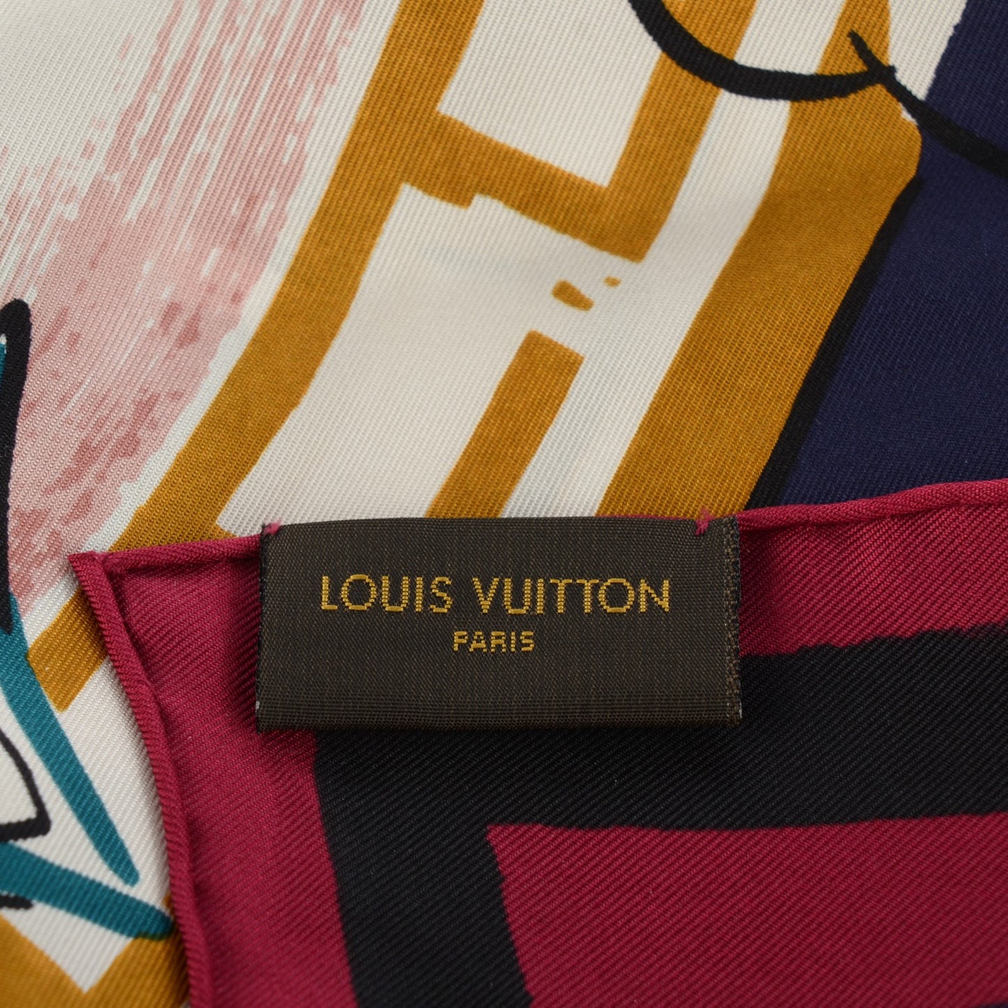 Silk Groom Square Scarf Cherry