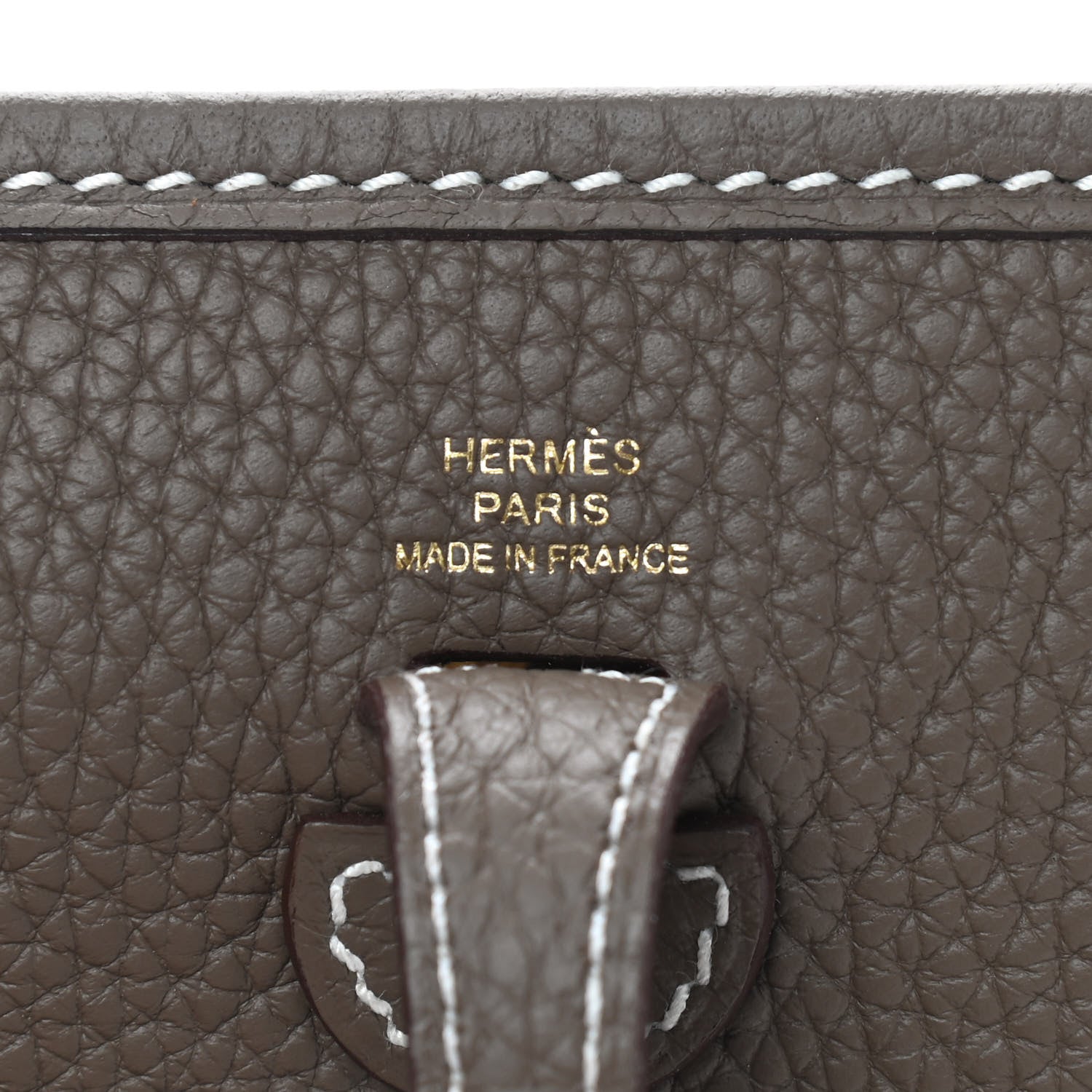 Hermes Taurillon Clemence Amazone Evelyne TPM Etoupe Bleu Indigo 8 of 9
