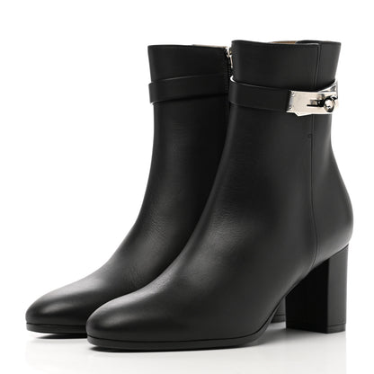 Hermes Calfskin Saint Germain Ankle Boots 36 Black 3 of 8