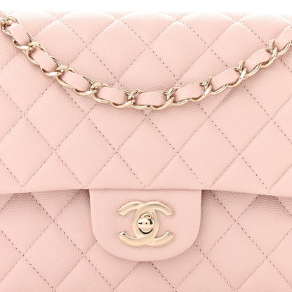 Chanel Caviar Quilted Medium Double Flap Light Pink 8 of 10