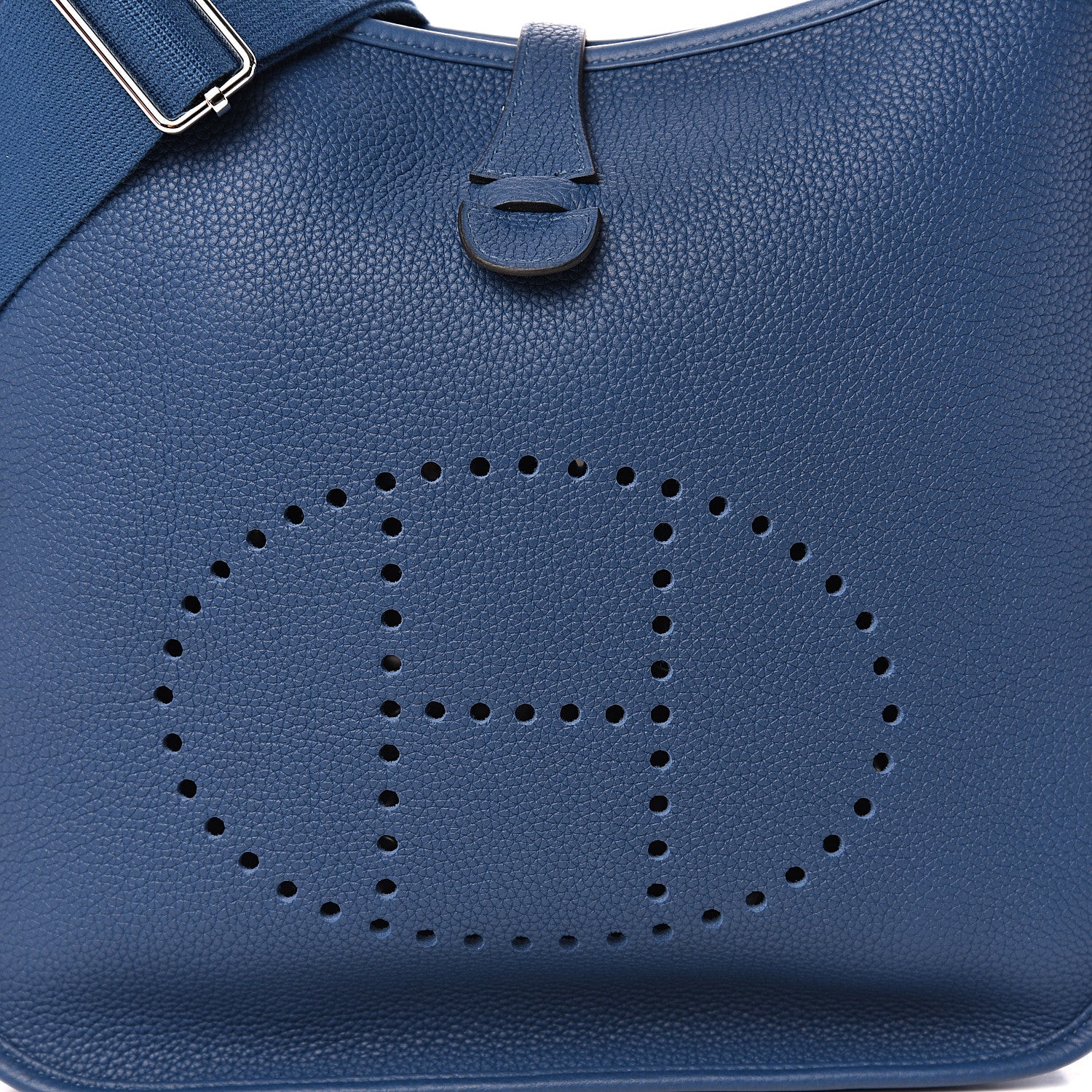 Hermes Taurillon Clemence Evelyne III PM Deep Bleu 9 of 10