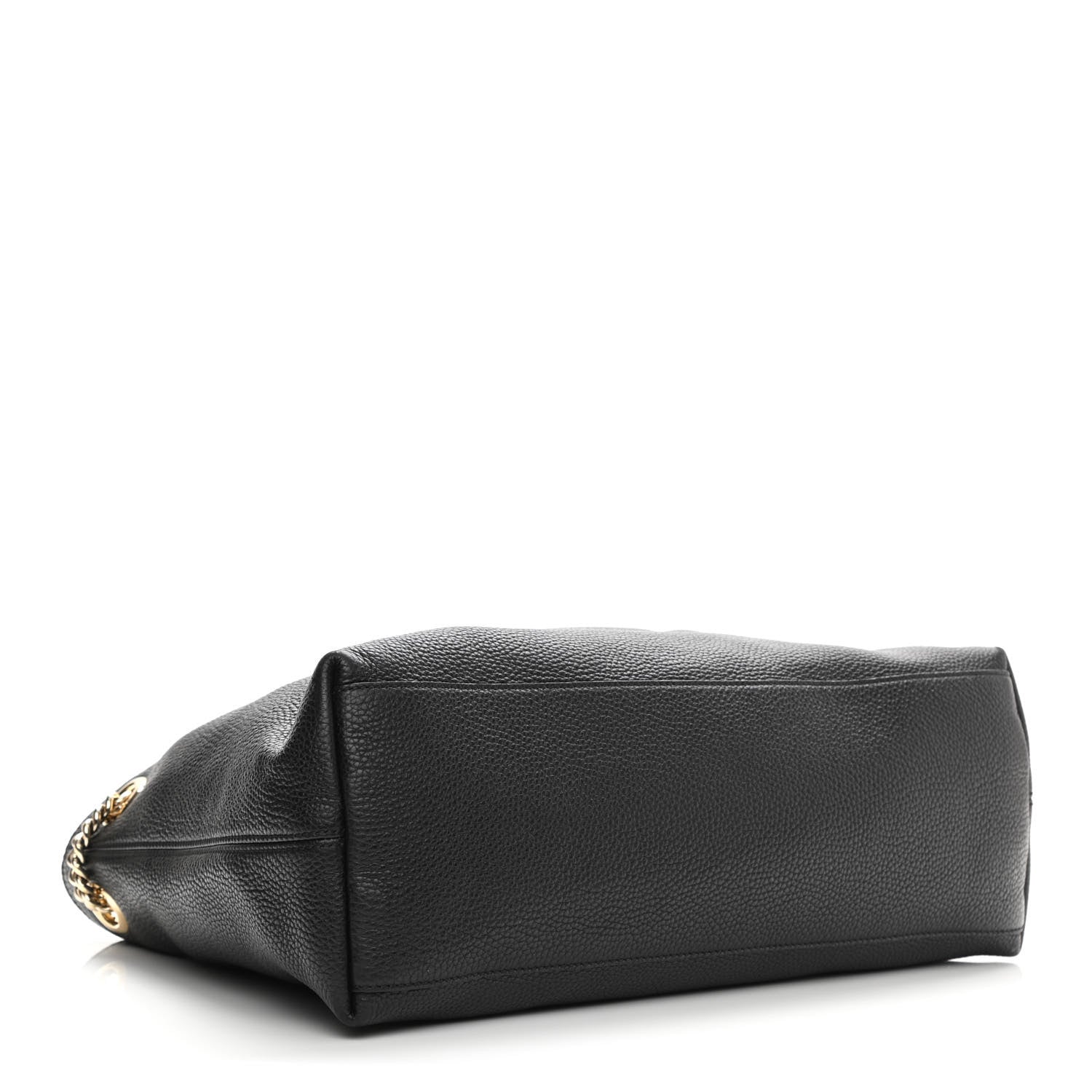 Gucci Pebbled Calfskin Medium Soho Chain Shoulder Bag Black 4 of 10