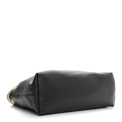 Gucci Pebbled Calfskin Medium Soho Chain Shoulder Bag Black 4 of 10