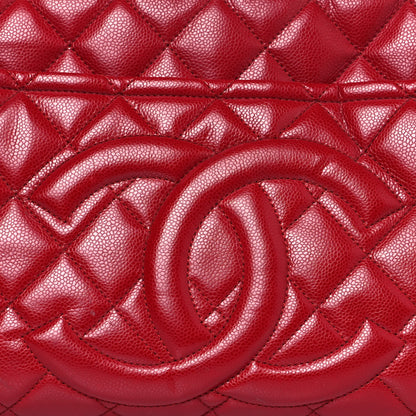 Chanel Caviar Quilted Timeless CC Soft Tote Red 7 of 11