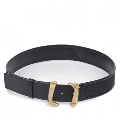 Gucci Monogram Boot Buckle Belt 80 32 Black 1 of 6
