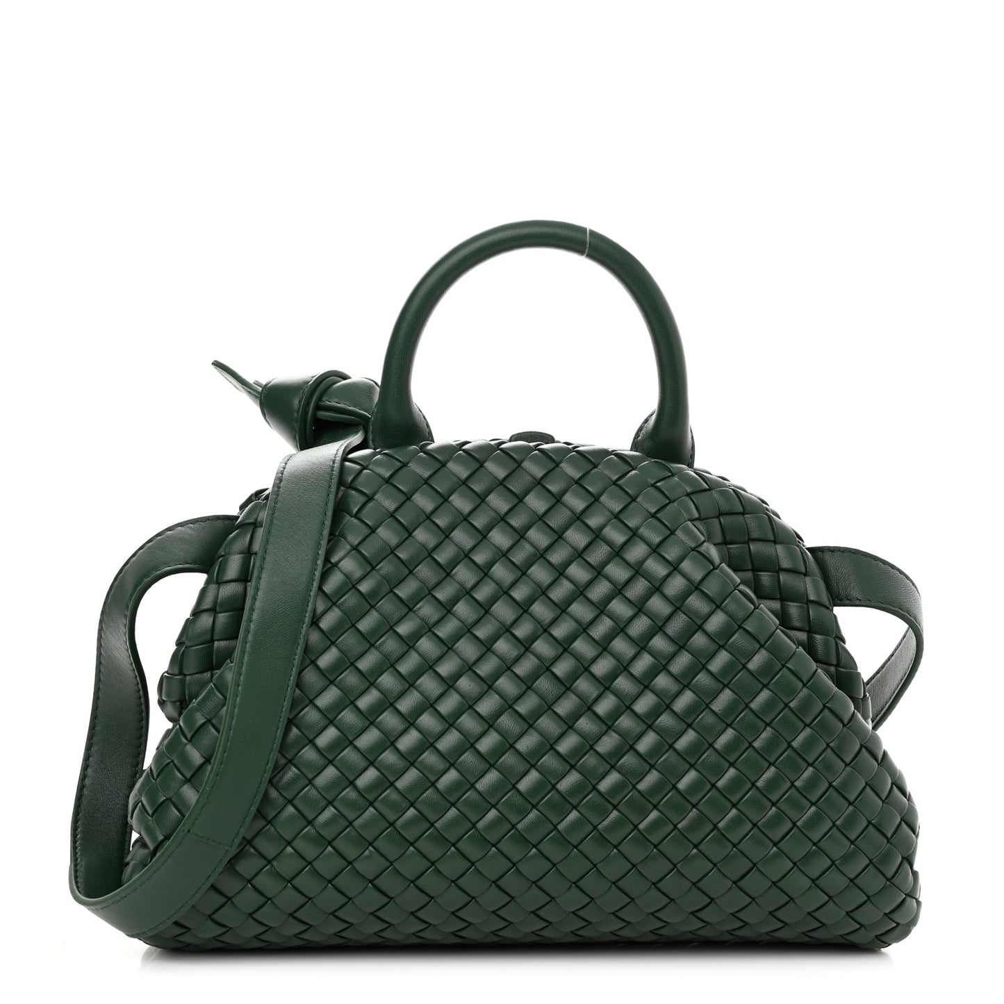 Nappa Intrecciato Small Handle Bag Raintree