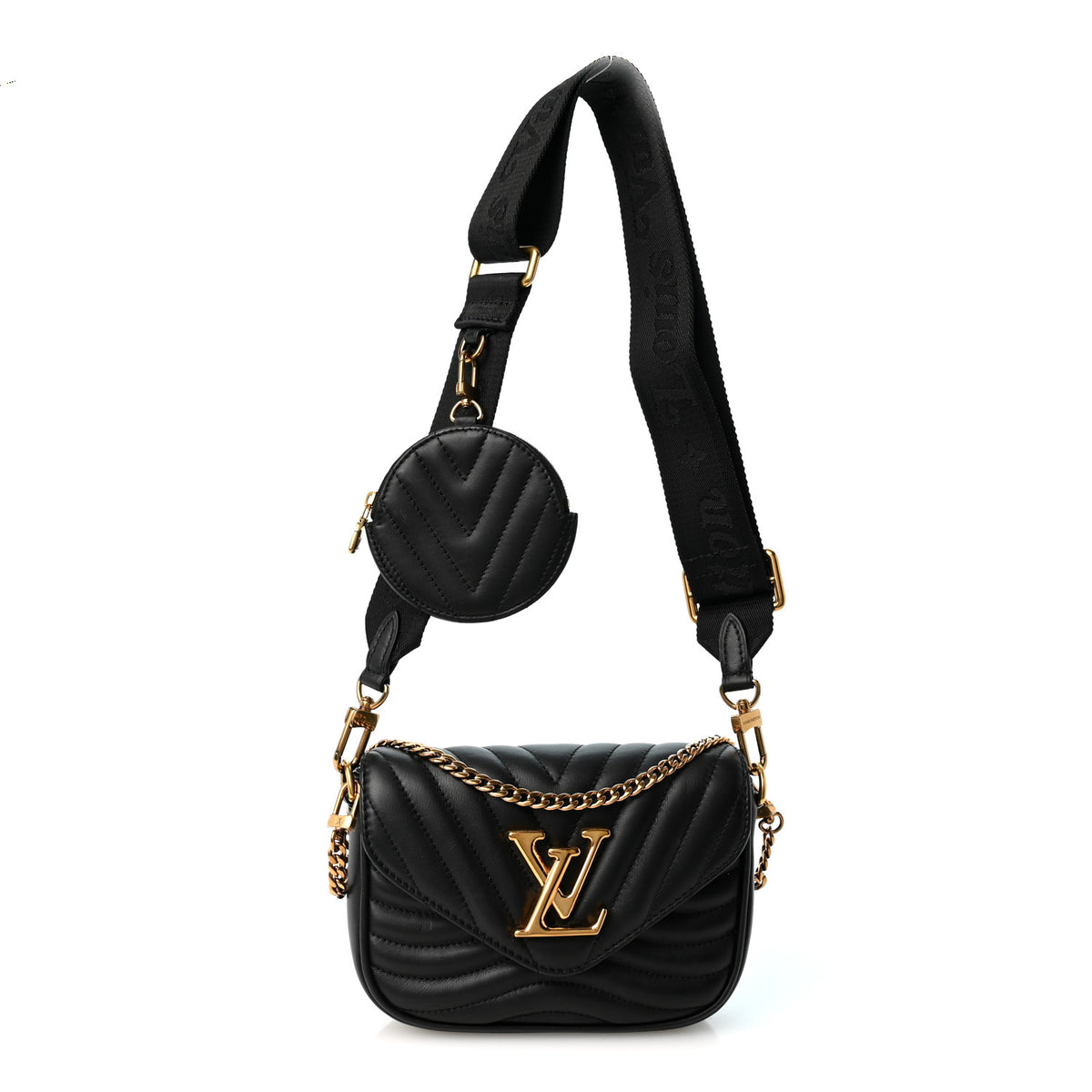 Louis Vuitton Calfskin New Wave Multi Pochette Black 1 of 10