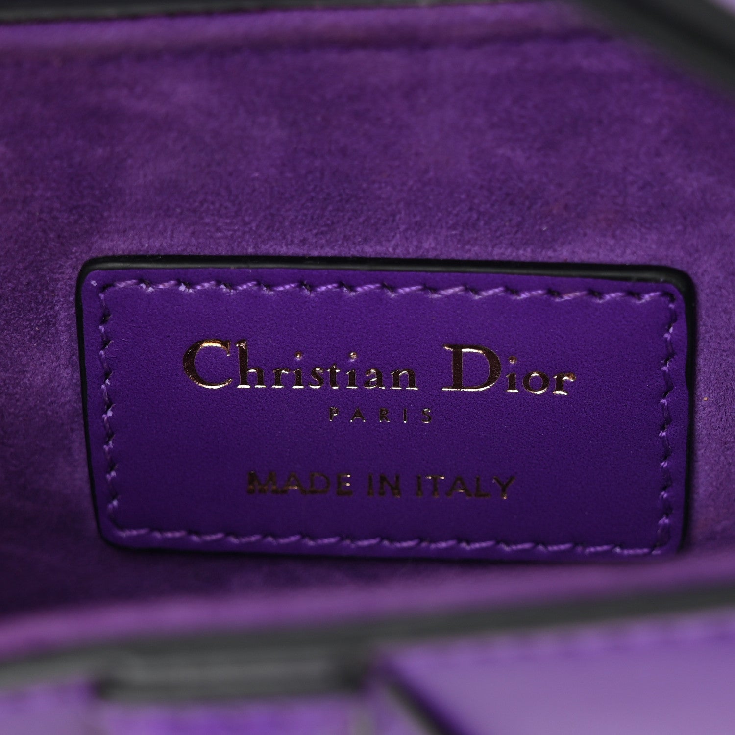 Christian Dior Supple Calfskin Mini Saddle Bag Purple 1887221
