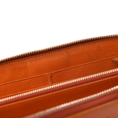 Prada Goatskin Chic Zip Around Wallet Papaya 13 of 14