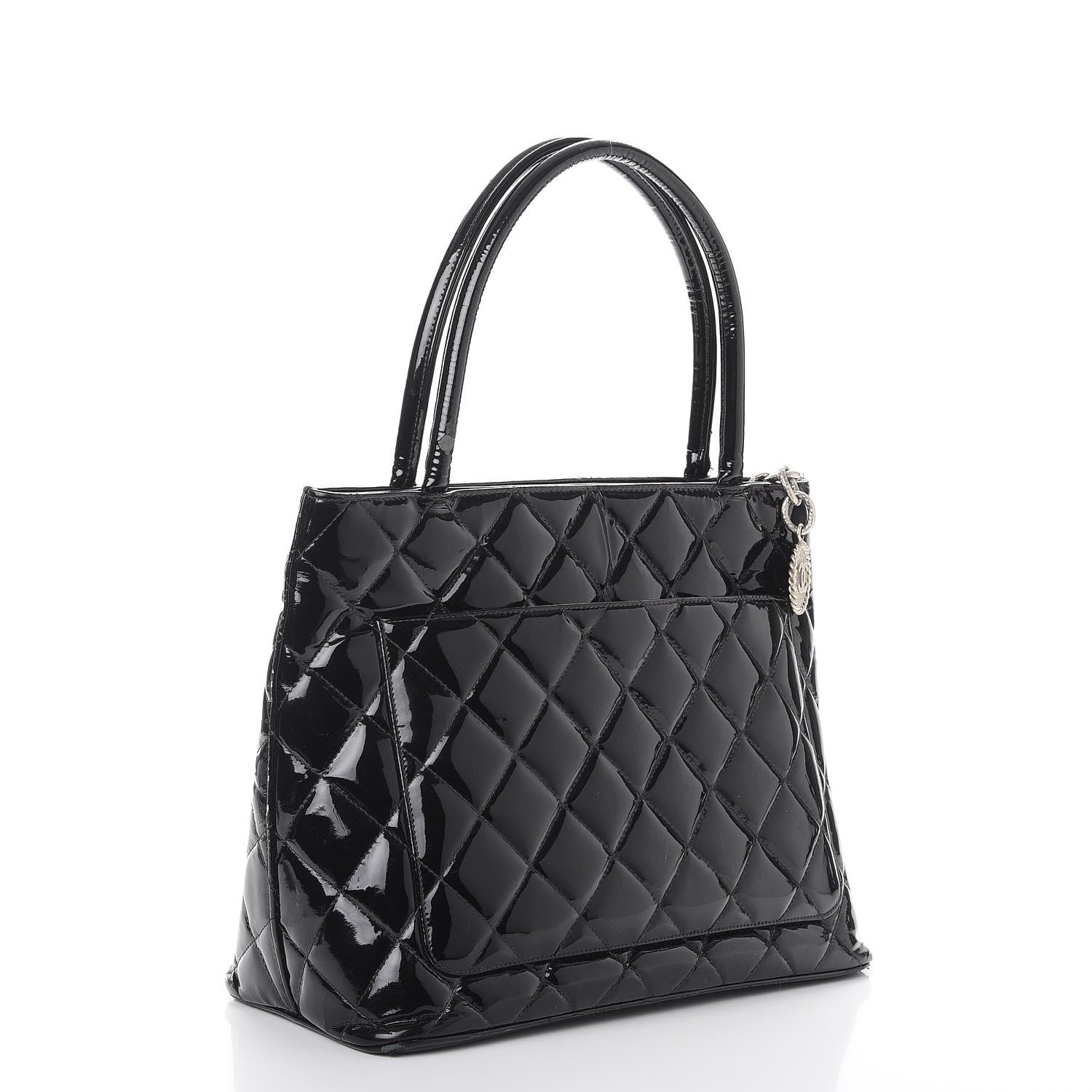 Chanel Patent Quilted Medallion Tote Bag Black 3 of 12