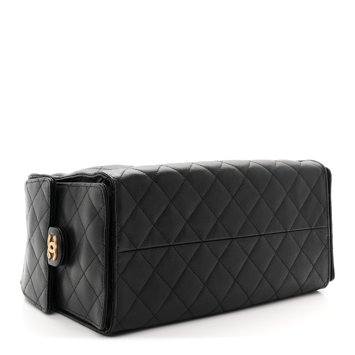 Caviar Quilted Medium Chanel 25 Handbag Black