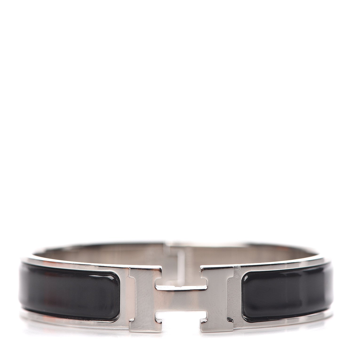 Hermes Enamel Narrow Clic Clac H Bracelet PM Black 1 of 5