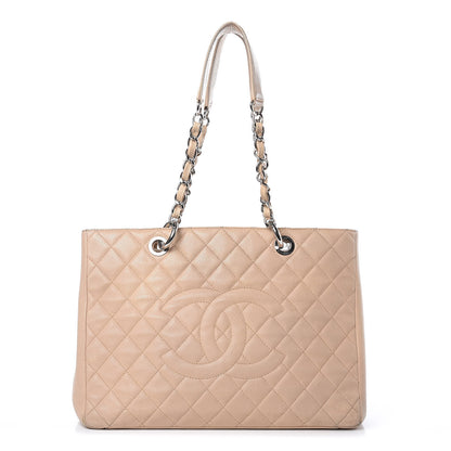 Chanel Caviar Quilted Grand Shopping Tote GST Beige Clair 1 of 27