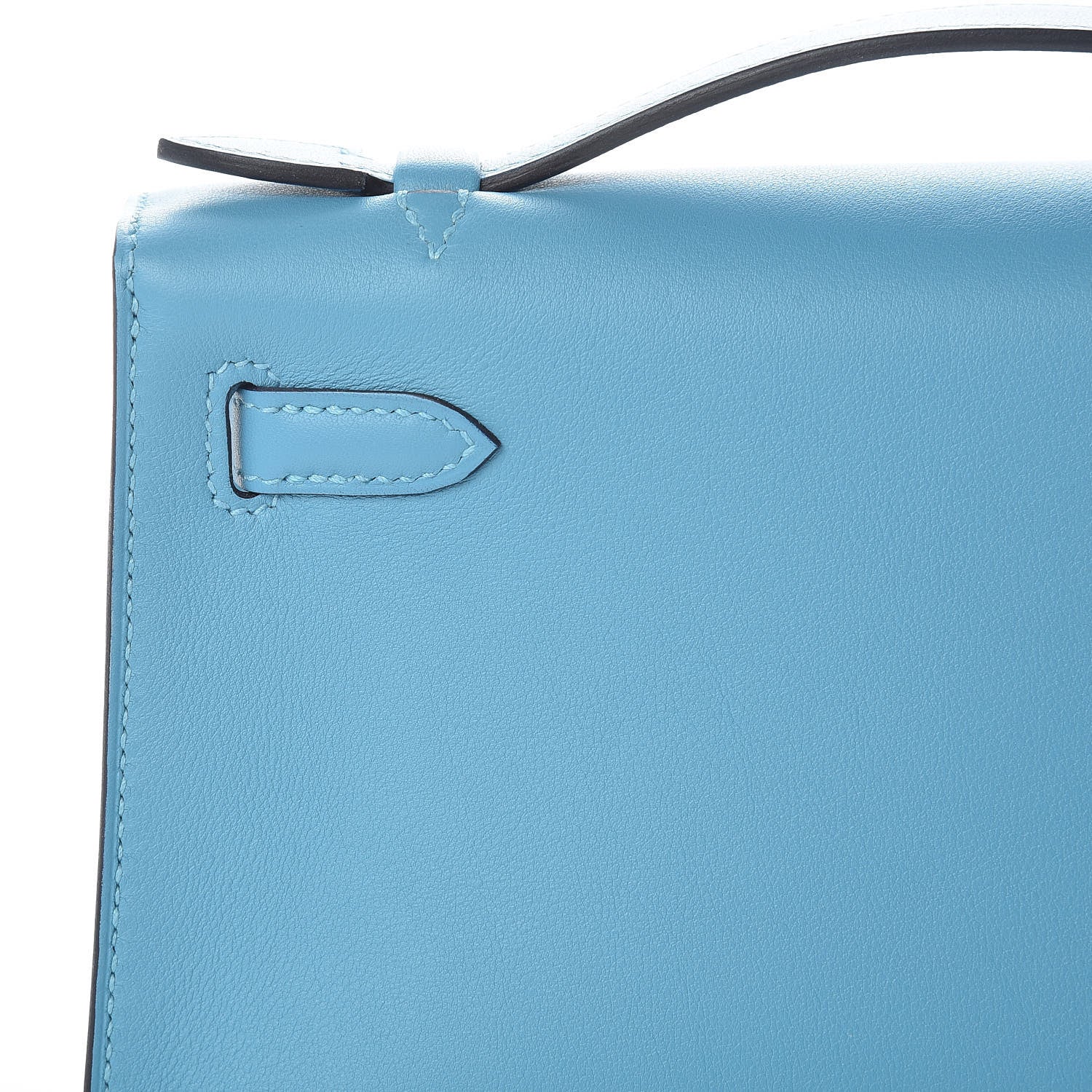 Hermes Swift Kelly Pochette Clutch Bleu Du Nord 12 of 32