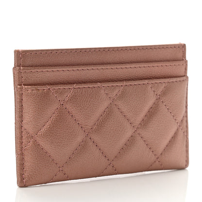 Chanel Metallic Caviar Quilted Reissue Card Holder Rose Gold 3 of 8