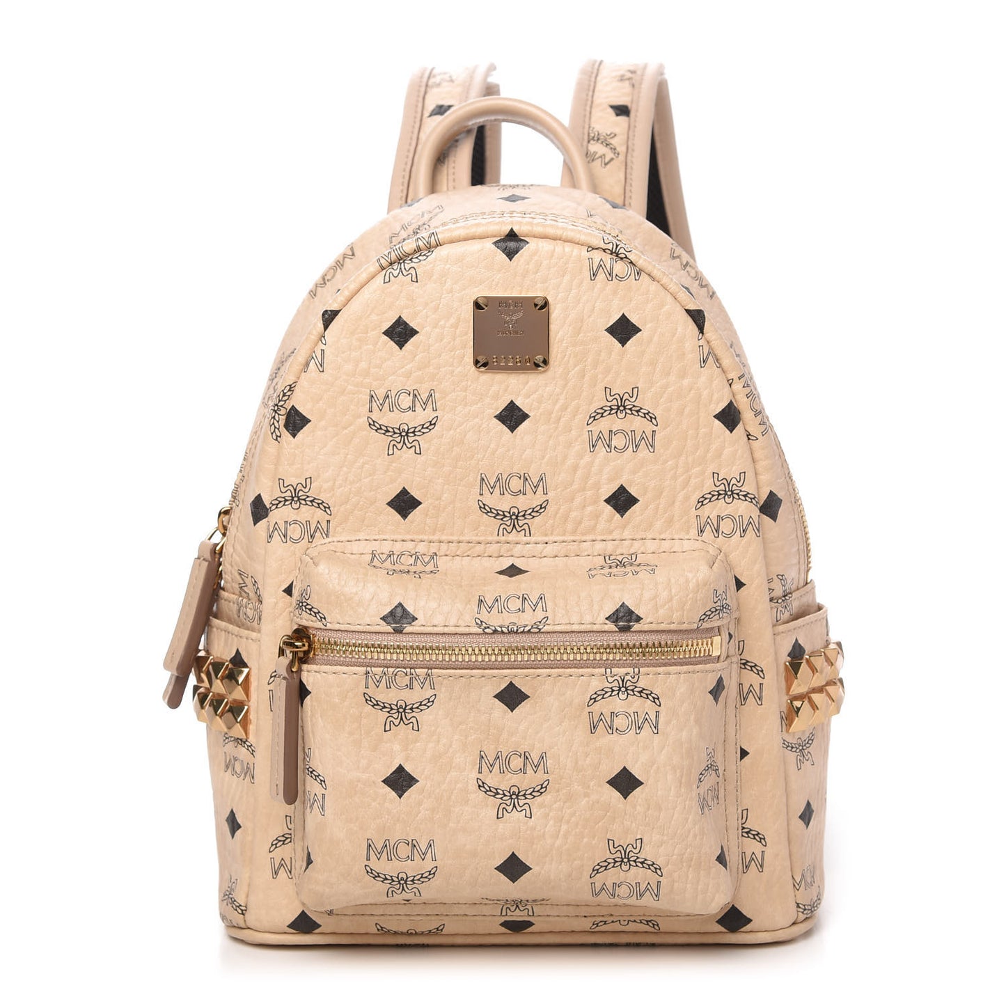 Visetos Mini Side Stud Stark Backpack Beige
