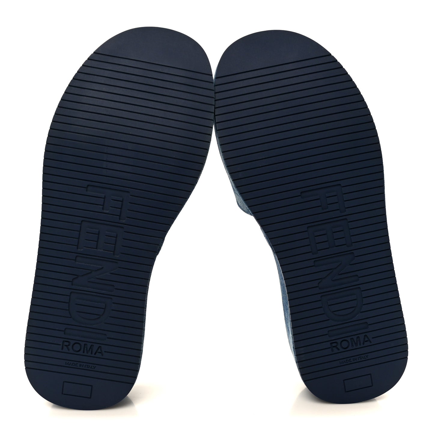 Denim Sea Garden Logo Sunshine Flatform Slide Sandals 40 Blue Medium Dark Blue