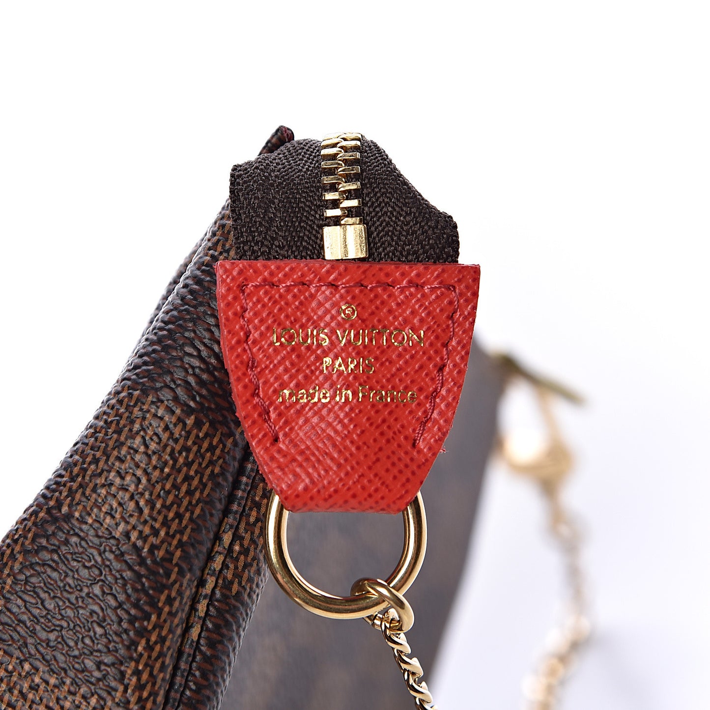 Damier Ebene 2019 Christmas Animation Mini Pochette Accessories Red